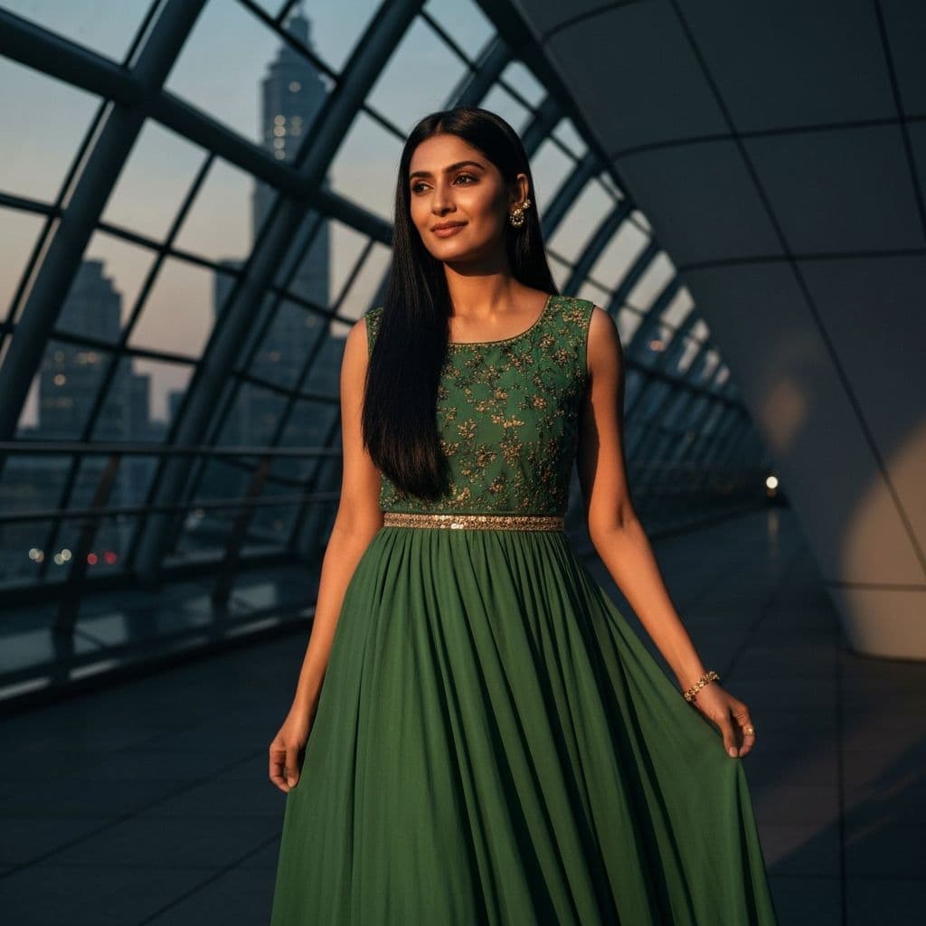 Elegant fashion photography with dramatic lighting